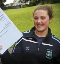  ??  ?? Caoimhe Cronin at Dominican College, Wicklow.