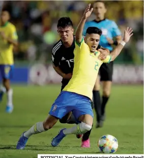  ??  ?? POTENCIAL. Yan Couto é internacio­nal sub-20 pelo Brasil