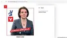  ??  ?? Donika Gërvalla-Schwarz' Profil auf der Seite der linken Partei LVV