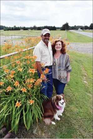  ?? PHOTOS BY STACI VANDAGRIFF/THREE RIVERS EDITION ?? Eldon and Anne Fry of Quitman are cattle farmers. They have been recognized as the 2019 Cleburne County Farm Family of the Year. Their family includes their son, Scott Fry, and his family in North Carolina; and their Australian shepherd, Josey Mae, who goes everywhere with the couple on the farm.