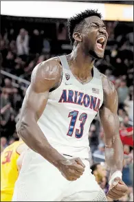  ?? AP file photo ?? Arizona 7-footer Deandre Ayton is expected to be one of the first big men taken in the NBA Draft, which will be held Thursday at the Barclays Center in Brooklyn.