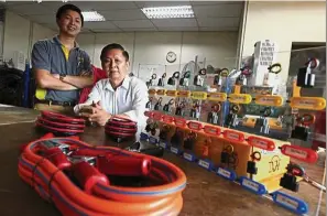  ??  ?? Room for growth: Tan (right) and Chee Hong believe there is big potential for their business with the advent of electric cars.