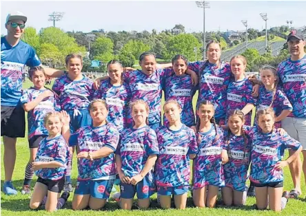  ?? Photo / Supplied ?? The Rahui team that travelled to Auckland for a girls’ rugby tournament last month (below).
