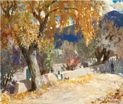  ??  ?? Fremont Ellis (1897-1985), The Golden Day, oil on canvas, 25 x 30” Estimate: $25/35,000