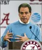  ?? VASHA HUNT / AL.COM ?? Nick Saban has won five national titles, four at Alabama and one at LSU.