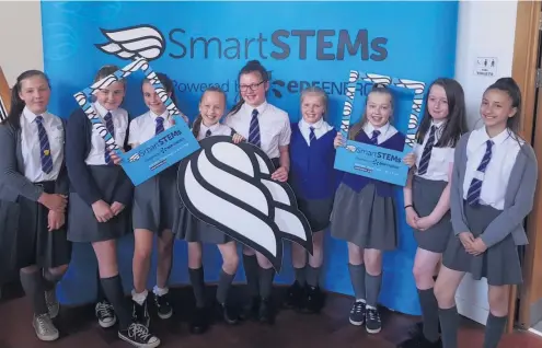  ??  ?? Smart girls Pupils from all over Paisley and beyond attended
