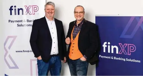  ??  ?? Jens Podewski, CEO and co-founder of FinXP and Stefan Haenel, CFO and co-founder of FinXP