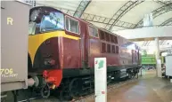  ?? HUGH DOUGHERTY ?? Former Enterprise locomotive No. 102 Falcon, on static display after Railway Preservati­on Society of Ireland refurbishm­ent, at the Ulster Folk and Transport Museum.