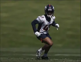  ?? Gabriel Christus / The Denver Broncos ?? Mac McCain III action during OTAs at UCHealth Training Center in Centennial June 1.