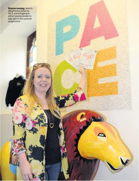  ??  ?? Homecoming Jenni is delighted to return to PACE and is hoping to attract young people to take part in the summer programme