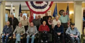  ?? SUBMITTED PHOTO ?? Brandywine Living at Longwood honored resident veterans with a pinning ceremony.