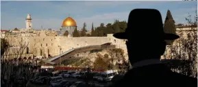  ?? REUTERS ?? Jerusalém está no centro de mais uma polémica que divide israelitas e palestinia­nos