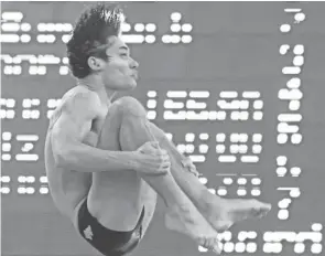  ?? ?? New Albany junior diver Hamish Patel finished second in the Division I state meet on Tuesday at Branin Natatorium in Canton.