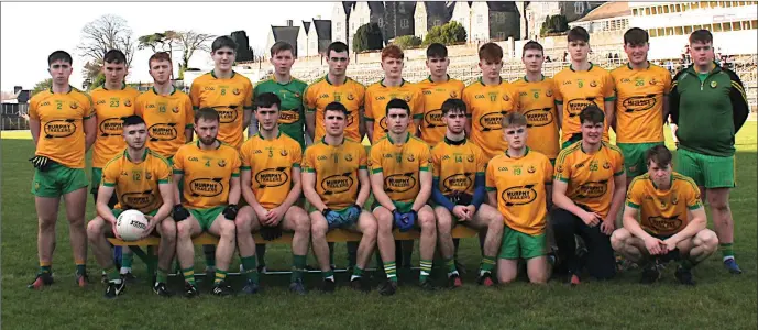  ??  ?? Gneeveuill­a U21 team who were defeated by Dr Crokes in the East Kerry U21 A Championsh­ip Final at Fitzgerald Stadium on Saturday