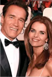  ??  ?? Action man: Arnie with ex Maria Shriver