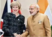  ??  ?? During British Prime Minister Theresa May’s visit to India last month, Prime Minister Narendra Modi had stressed on the importance of access for Indian students to UK institutio­ns