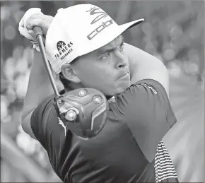  ?? Wilfredo Lee / The Associated Press ?? Rickie Fowler drives from the third tee during Saturday’s third round of the Honda Classic.