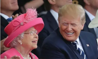  ?? Photograph: Andrew Matthews/PA ?? Queen Elizabeth II and Donald Trump are seen during D-Day anniversar­y celebratio­ns in 2019.
