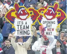  ?? TONY DEJAK/AP FILES ?? Ontario and federal Human Rights Tribunals will hear arguments about the Cleveland Indians and whether the team name and logo are racist.