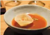  ?? ?? Lobster dumpling with lobster minestrone