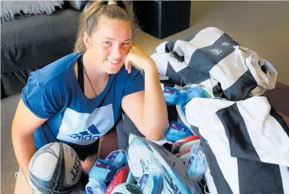  ?? Photo / Tania Whyte ?? All of this gear collected by 13-year-old Jacqui Cameron is going to women in Mozambique.