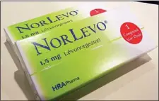  ??  ?? Boxes of Norlevo emergency contracept­ive are sold in a pharmacy, west of Paris, Nov 26. HRA Pharma head of women’s health Frederique Welgryn told The Associated Press said it will warn women following the publicatio­n of
results of a study of...