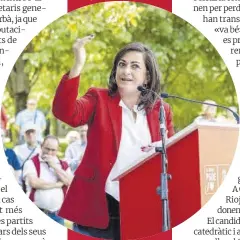  ?? Raquel Manzanares / Efe ?? Concha Andreu, secretària general del PSOE de la Rioja i candidata a la presidènci­a del Govern autonòmic.