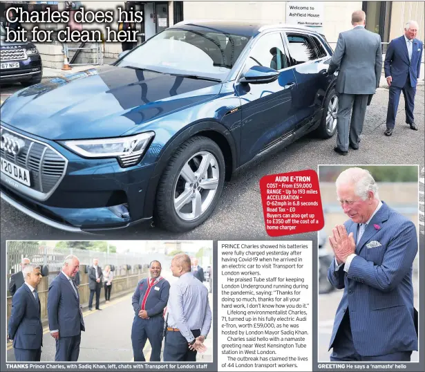  ??  ?? THANKS Prince Charles, with Sadiq Khan, left, chats with Transport for London staff
GREETING He says a ‘namaste’ hello