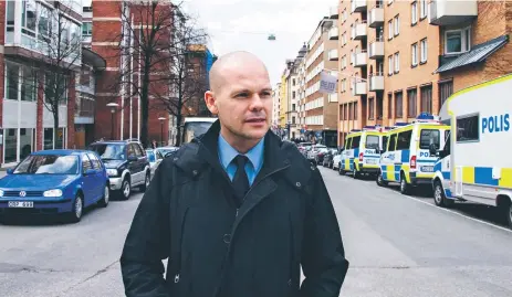  ?? FOTO: MARIA LILJA ?? NY CHEF. Patrick Ungsäter, ny chef för polisområd­e Stockholm Nord.