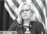  ?? OLIVER CONTRERAS/POOL VIA THE NEW YORK TIMES ?? Rep. Liz Cheney, R-Wyo., has been a vocal critic of former President Donald Trump’s lies about the 2020 election.