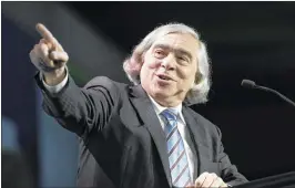  ?? MATTHEW BUSCH / BLOOMBERG NEWS ?? Energy Secretary Ernest Moniz is hoping to use interim storage sites built by the private sector for toxic waste.