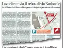  ??  ?? Le ipotesi del Comune sul traffico di via Nazionale durante i lavori in via Valfonda sul «Corriere Fiorentino» di ieri