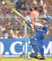  ??  ?? Mumbai Indians' Ishan Kishan slammed 21-ball 62 against Kolkata Knight Riders on Wednesday at the Eden Gardens in Kolkata