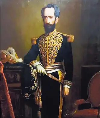  ?? CORTESÍA ?? Retrato del general Tomás Guardia Gutiérrez. Óleo sobre cartón. de 1887 de Hartwig Bornemann.