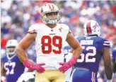  ?? Tom Szczerbows­ki / Getty Images 2016 ?? Vance McDonald leaves the 49ers after four seasons marked by injury and modest stats for a player lauded by ex-coach Jim Harbaugh when he was drafted.