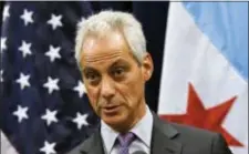  ?? MATT MARTON — THE ASSOCIATED PRESS FILE ?? FILE- In this file photo Chicago Mayor Rahm Emanuel speaks during a news conference in Chicago.