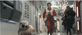  ??  ?? The leadership skills of Poe Dameron ( Oscar Isaac) will be tested in “StarWars: The Last Jedi.”