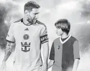  ?? Inter Miami ?? Lionel Messi is depicted with a childhood version of himself in a photo Inter Miami is promoting as the team takes on Messi’s boyhood club, Newell’s Old Boys, in a friendly Thursday at DRV PNK Stadium.