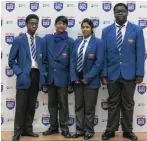  ??  ?? Midrand Primary and High School‘s Neo Thabang, Daniel Govender, Shweta Kistan and Ashley Nyadongo