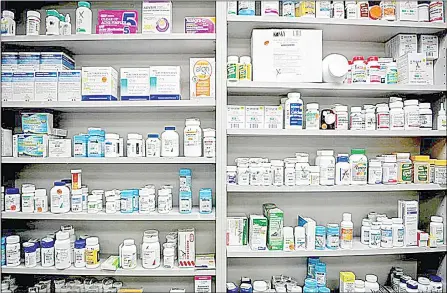  ?? (Picture sourced from the Internet) ?? Pharmacy Associatio­n has alleged that the Ministry of Health has stopped them from selling medication like mayogel and scopex to name a few.