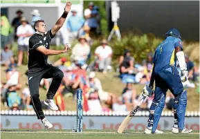 ?? PHOTOSPORT ?? Senior pace bowler Tim Southee will captain the Black Caps in the one-off T20 match against Sri Lanka tonight.
