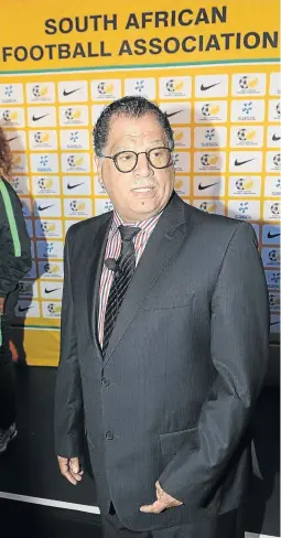  ?? / VELI NHLAPO ?? Safa president Danny Jordaan refused to answer questions after the Sasol sponsorshi­p announceme­nt.