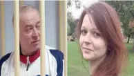  ??  ?? Sergei Skripal, 66, and his daughter Yulia, 33, were found unconsciou­s but both survived the attack.
