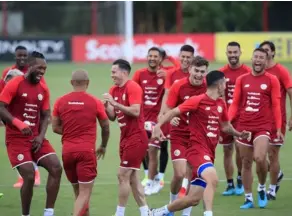  ?? RAFAEl PACHECO ?? En la Selección se palpa buen ambiente, previo a enfrentar a México en el Nacional.