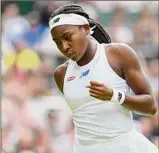  ?? Glyn Kirk / Getty Images ?? Coco Gauff’s serve provided nine aces, including seven in the first set when a lot else wasn’t really working.