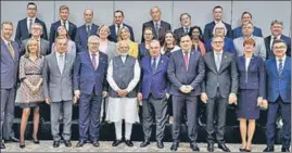 ?? VIA REUTERS ?? PM Narendra Modi with members of the European Parliament in New Delhi on Monday.