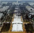  ??  ?? Donald Trump’s inaugurati­on in January 2017. Trump’s team claimed the crowd was the biggest ever. Photograph: Lucas Jackson/Reuters