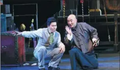  ??  ?? Chen Peisi (right) performs in his latest production, The Stage.