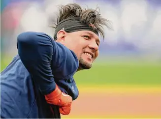  ?? Karen Warren/Staff photograph­er ?? Yuli Gurriel’s six-plus years as the Astros’ starting first baseman included plenty of highlights, including two World Series championsh­ips, four pennants and the 2021 AL batting title.