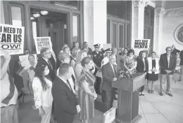  ?? SOFIE BRANDT/HARTFORD COURANT ?? State Rep. Vincent Candelora speaks at a news conference addressing juvenile crime issues July 6 in Hartford.